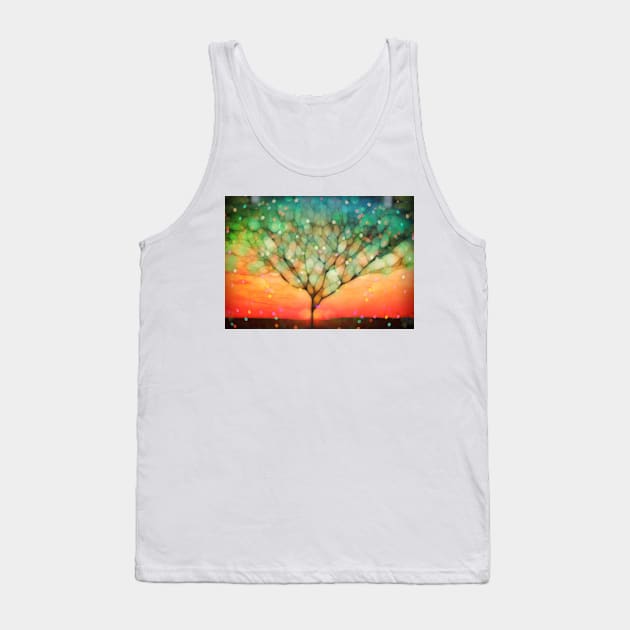 Single tree and sparkles rain Tank Top by redwitchart